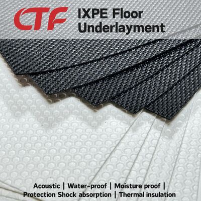 IXPE 소음 완화 습도 장벽 바닥 하층 쿠션 패드 이상적인 현대 아파트 호텔 병원에서 PVC SPC 바닥