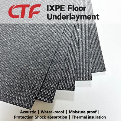 IXPE 소음 완화 습도 장벽 바닥 하층 쿠션 패드 이상적인 현대 아파트 호텔 병원에서 PVC SPC 바닥