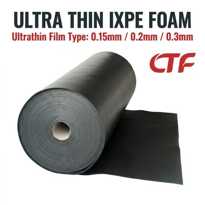 0.15mm 0.2mm 0.3mm 얇은 IXPE 폼 롤 고무 뒷받침 된 테이프 및 전자 애플리케이션을위한 방수 절연 물질
